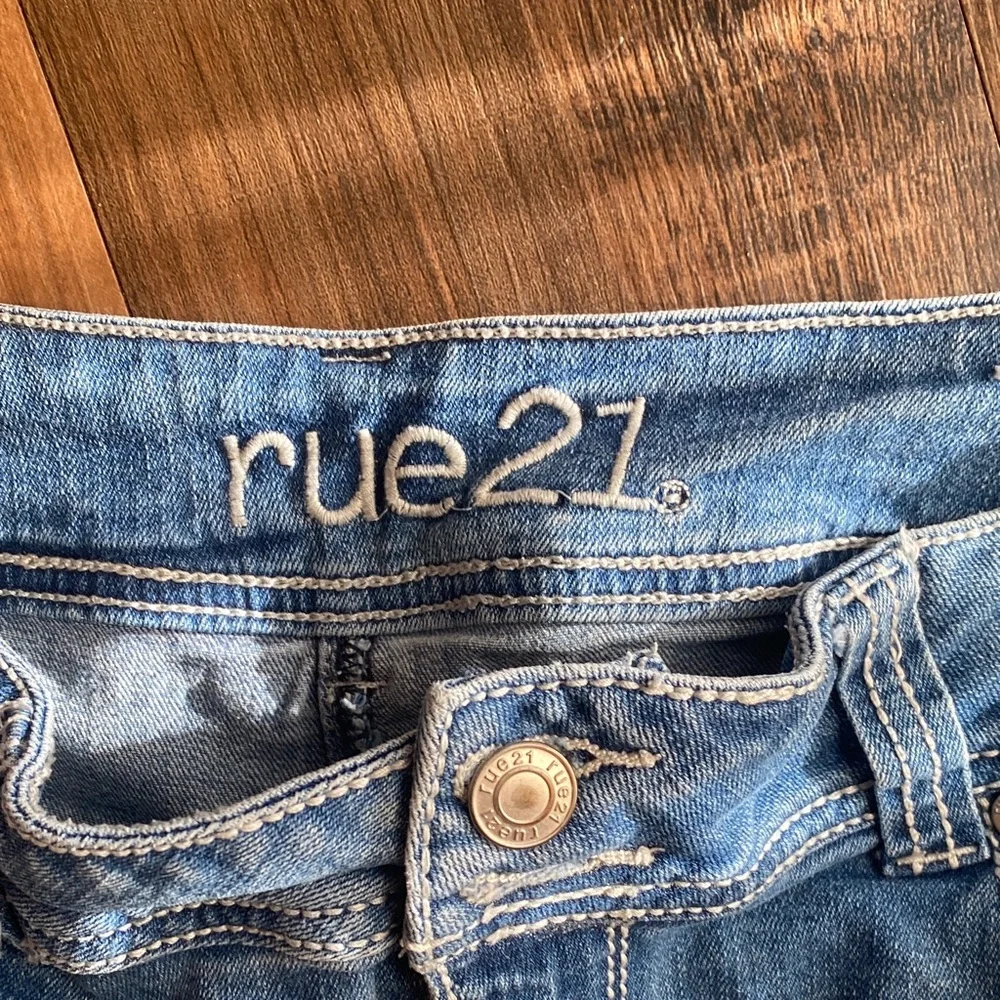 Bundle Rue21 Distressed Blue Jean Shorts with Lace Accents